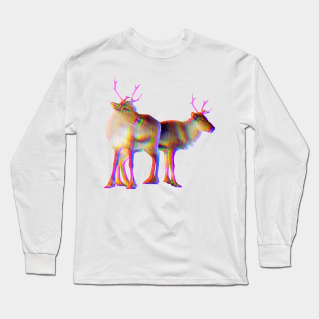 Glitchy reindeers Long Sleeve T-Shirt by Shirt Vibin